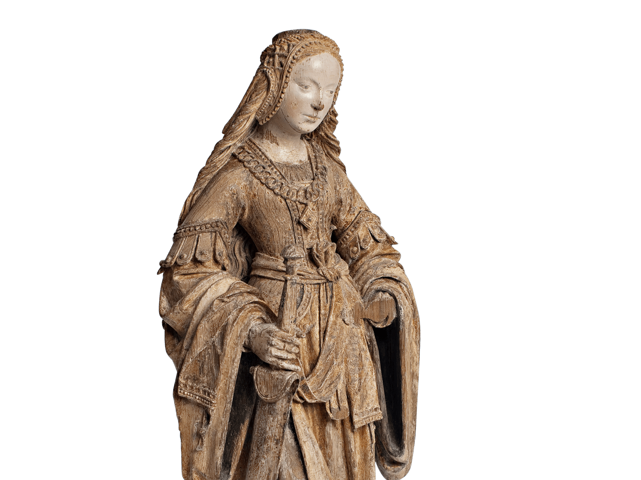 Catherine with wheel and sword